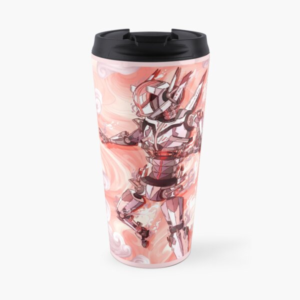 Pink Steam Robot Print Drawing Travel Mug