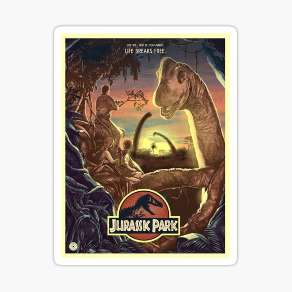 Jurassic Park Poster Sticker