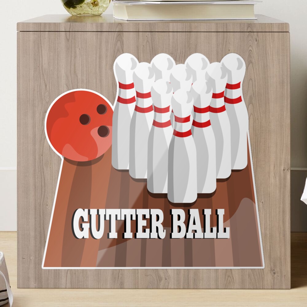 Tenpin bowling Gutter Ball Sticker for Sale by piedaydesigns