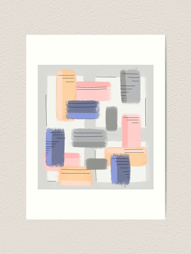 Alternate view of Mod Chalk Nod Abstract Art Print