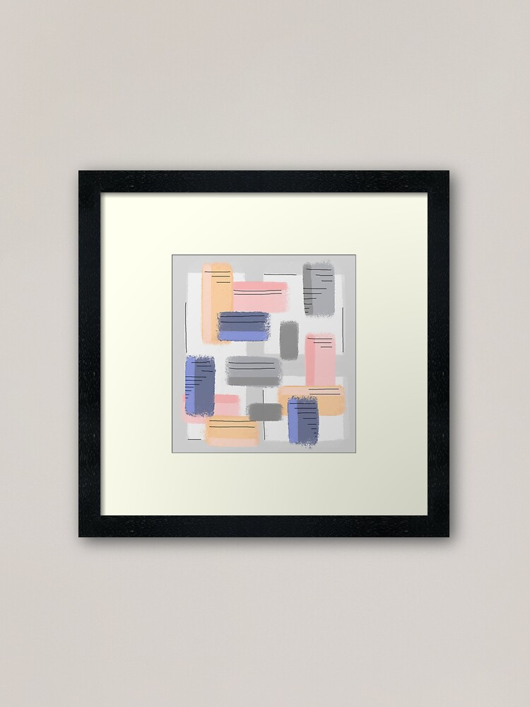 Alternate view of Mod Chalk Nod Abstract Framed Art Print