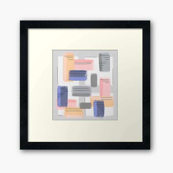 Mod Chalk Nod Abstract Framed Art Print
