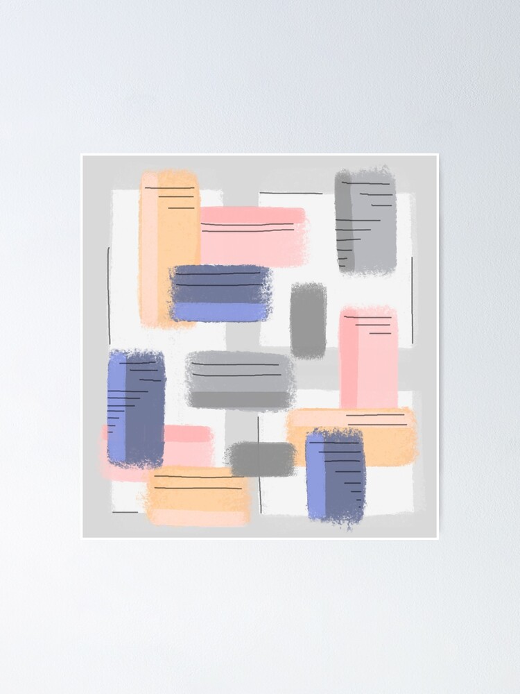 Alternate view of Mod Chalk Nod Abstract Poster
