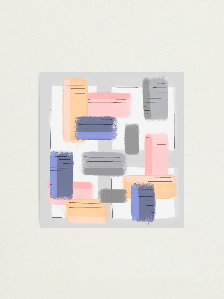Alternate view of Mod Chalk Nod Abstract Photographic Print