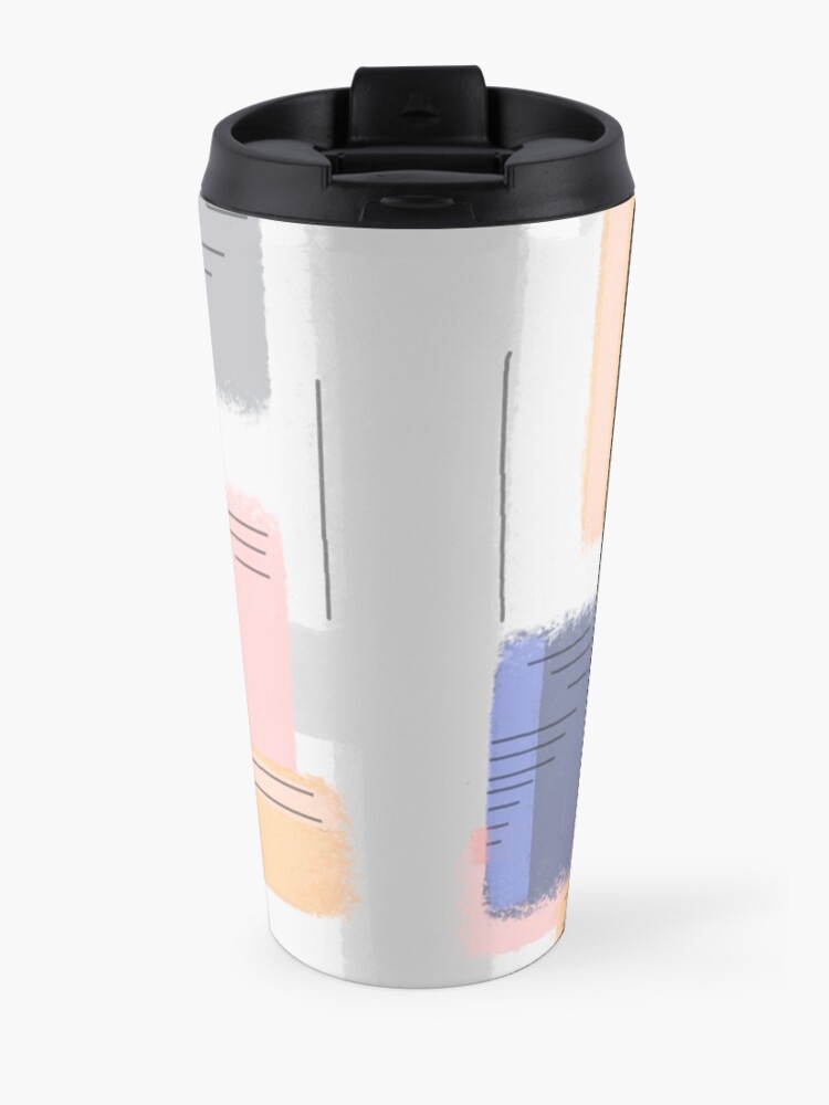 Alternate view of Mod Chalk Nod Abstract Travel Coffee Mug