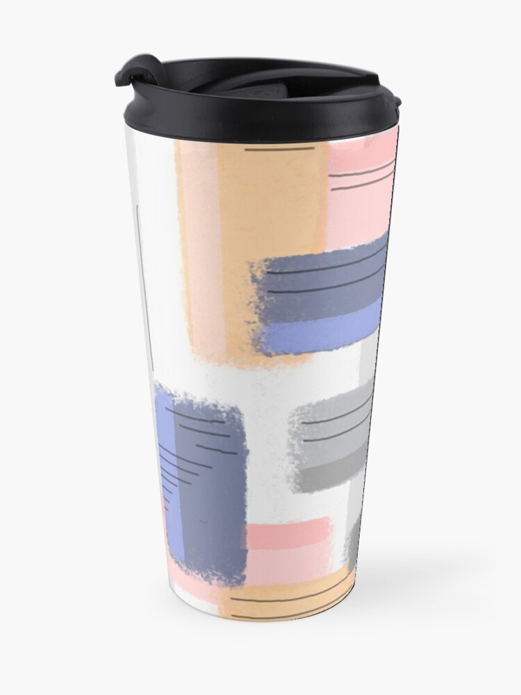 Alternate view of Mod Chalk Nod Abstract Travel Coffee Mug