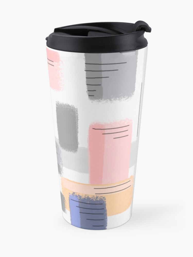 Alternate view of Mod Chalk Nod Abstract Travel Coffee Mug