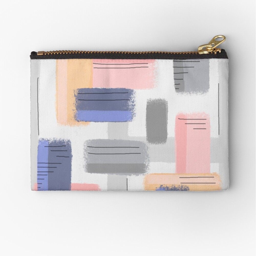 Mod Chalk Nod Abstract Zipper Pouch