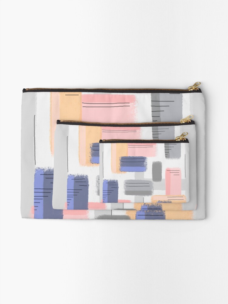 Alternate view of Mod Chalk Nod Abstract Zipper Pouch