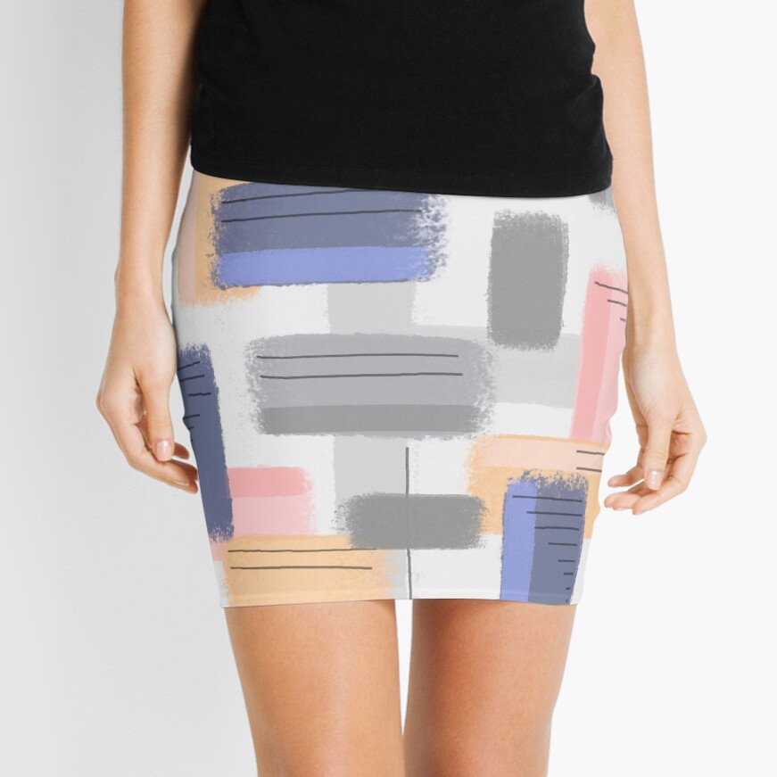 Mod Chalk Nod Abstract Mini Skirt