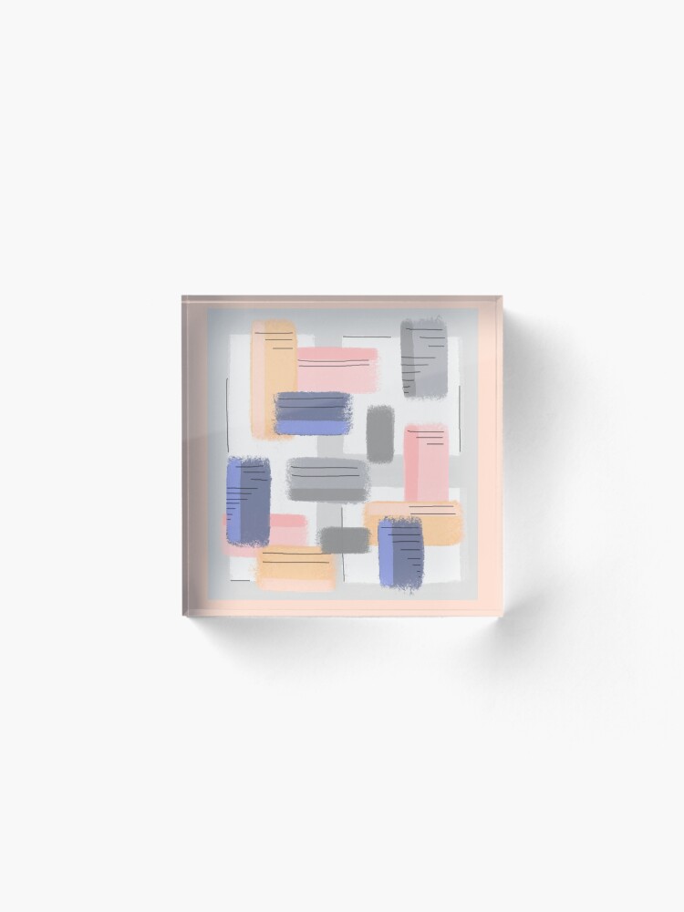 Alternate view of Mod Chalk Nod Abstract Acrylic Block