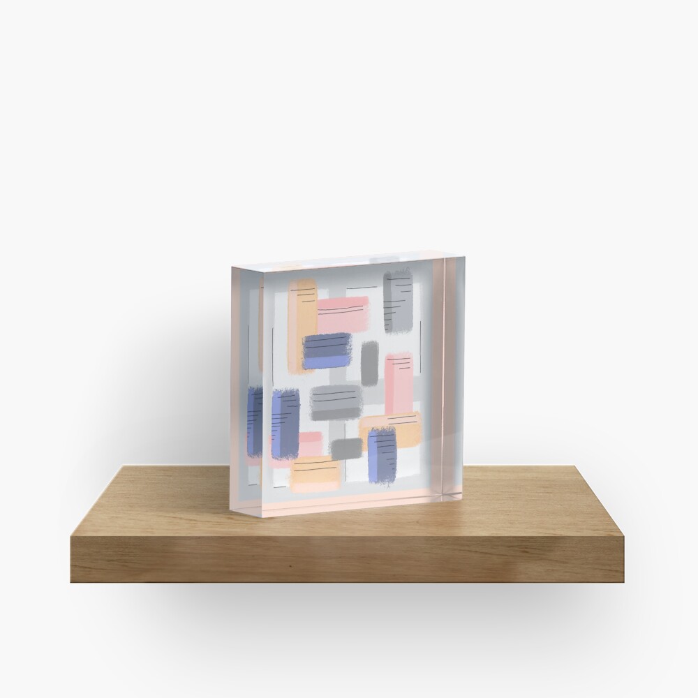 Mod Chalk Nod Abstract Acrylic Block