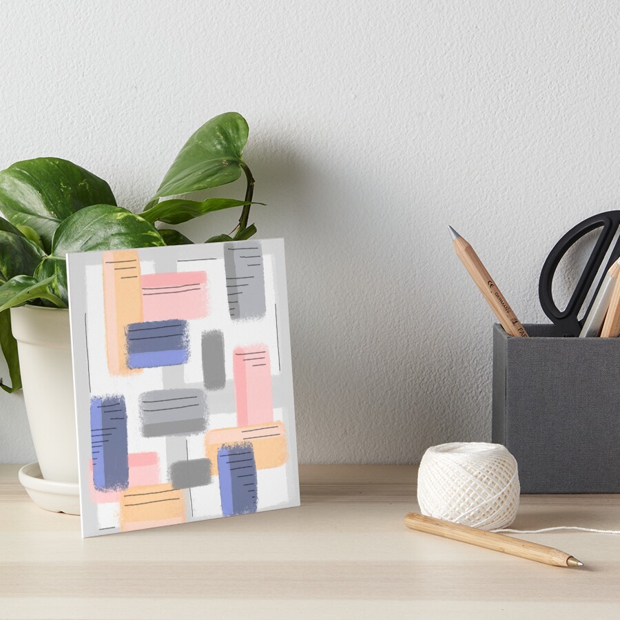 Mod Chalk Nod Abstract Art Board Print