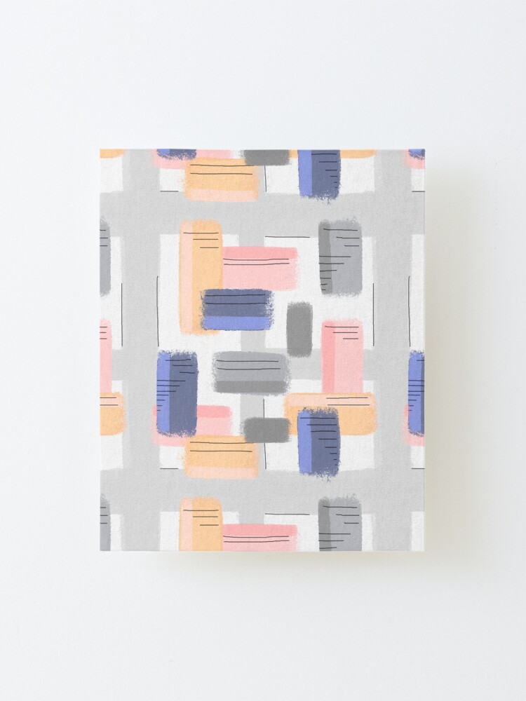 Alternate view of Mod Chalk Nod Abstract Mounted Print