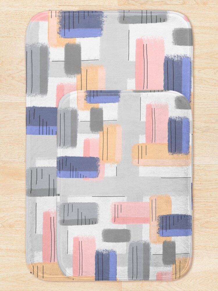 Alternate view of Mod Chalk Nod Abstract Bath Mat