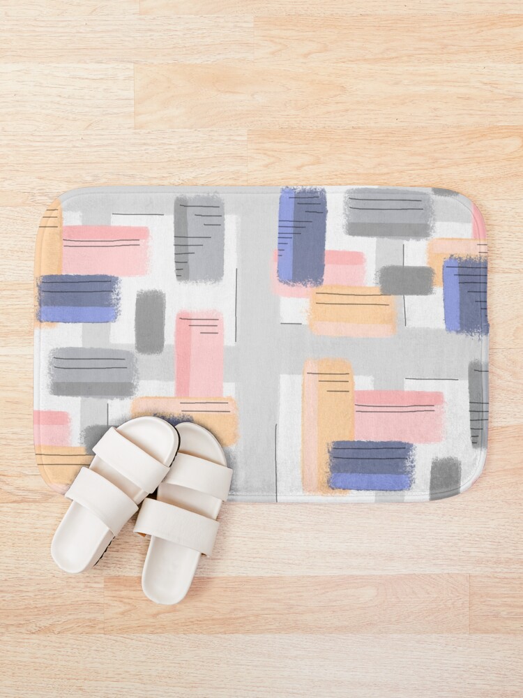Alternate view of Mod Chalk Nod Abstract Bath Mat