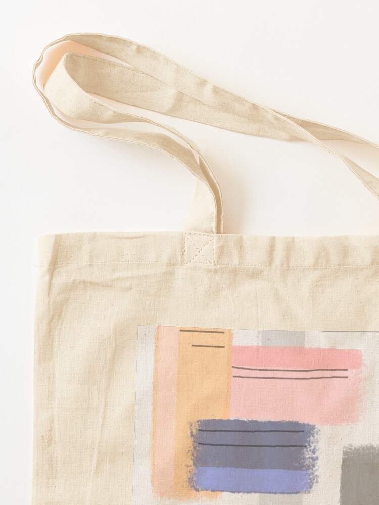 Alternate view of Mod Chalk Nod Abstract Tote Bag