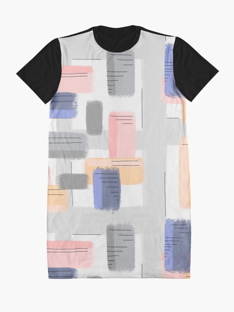 Alternate view of Mod Chalk Nod Abstract Graphic T-Shirt Dress
