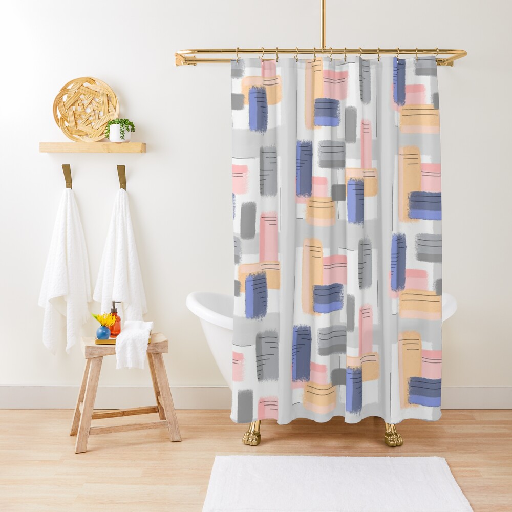Mod Chalk Nod Abstract Shower Curtain