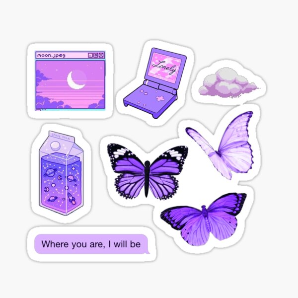 Violet Aesthetic Stickers 5297