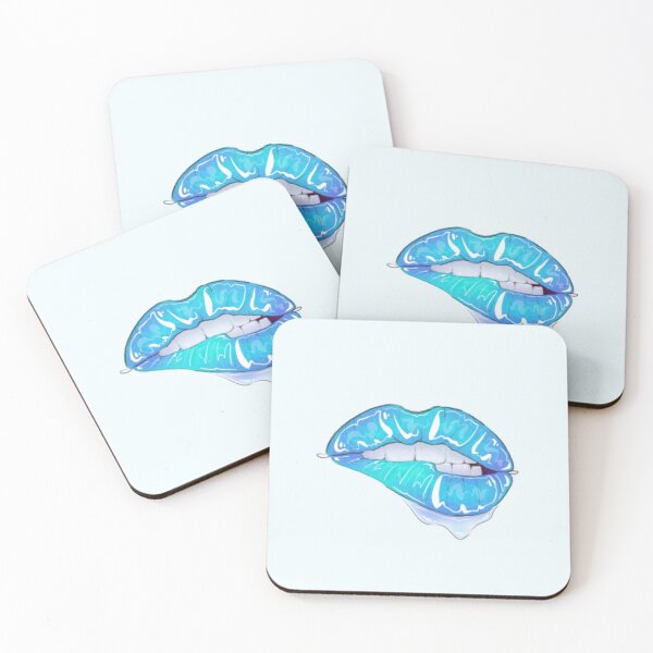 Item preview, Lip Drip (aqua) designed and sold by JJdrawings.