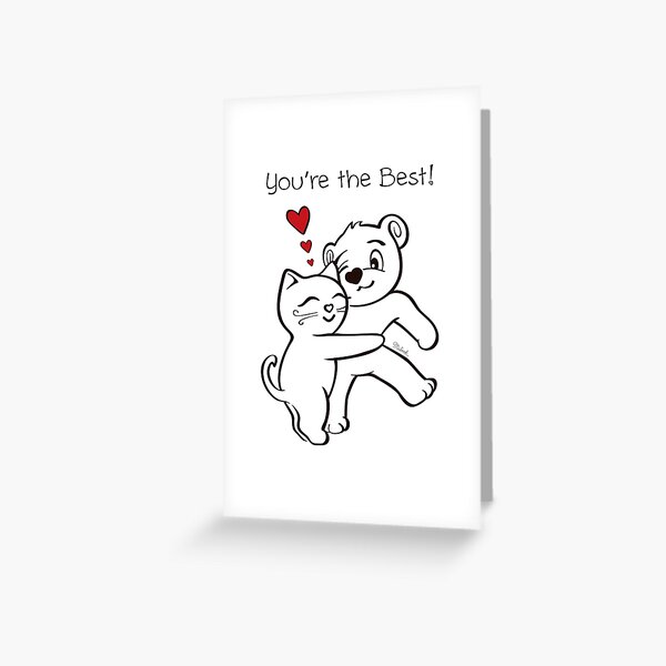 Vista previa del artículo con la obra «Eres el mejor gato Día de San Valentín Lindo gatito oso abrazo amante de los gatos», diseñado y vendido por misook.