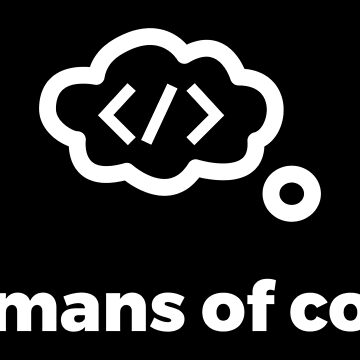 Artwork thumbnail, humans of code - logo and name (vertical) (white) by humansOfCode