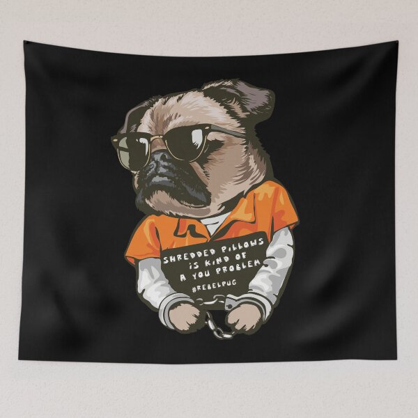 Item preview, FUNNY REBEL PUG designed and sold by durkstars.