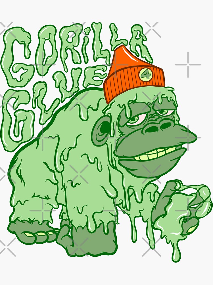 "Gorilla Glue" Sticker for Sale by cheechardman Redbubble