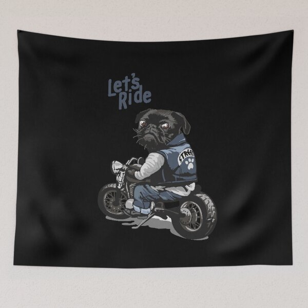 Item preview, Biker Pug designed and sold by durkstars.