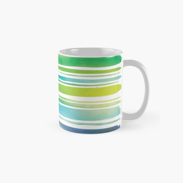 Item preview, Watercolor Brush Stripes in Beachy Green and Blue  designed and sold by Lori-Goree.