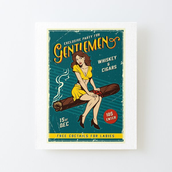 Vintage poster - Gentlemens party Canvas Mounted Print