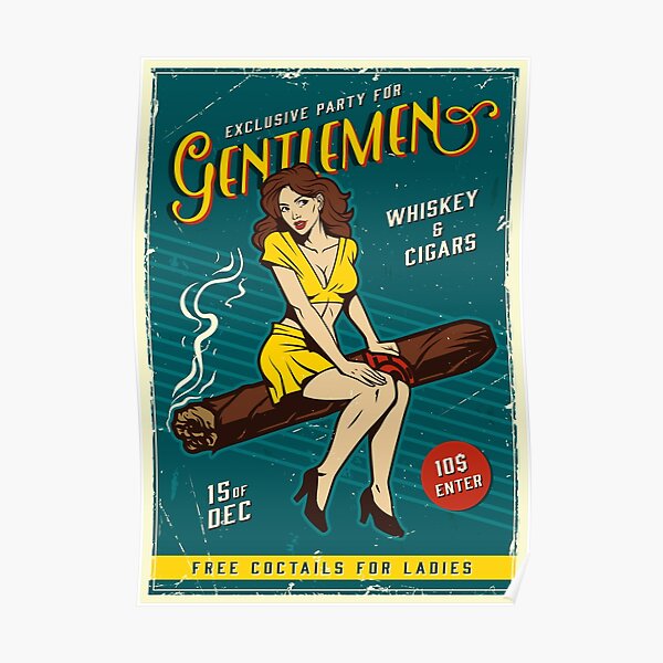Vintage poster - Gentlemens party Poster