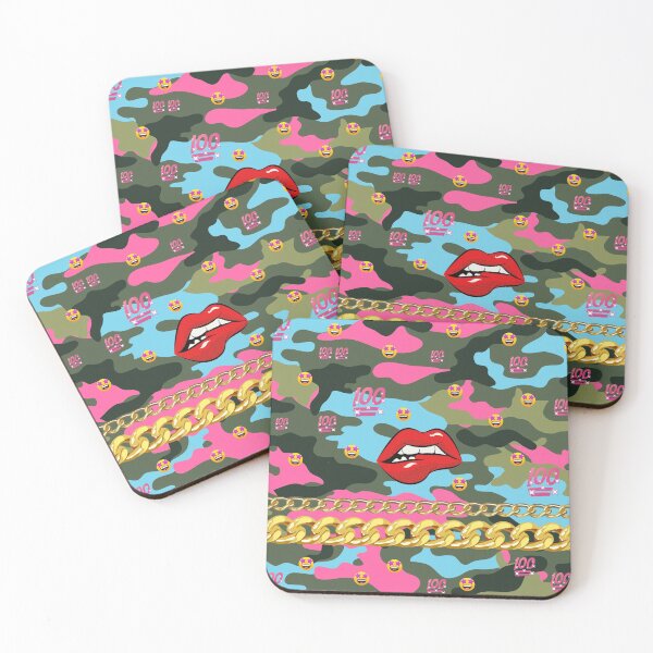 Item preview, Hot lips, sexy camouflage pattern designed and sold by Mauswohn.