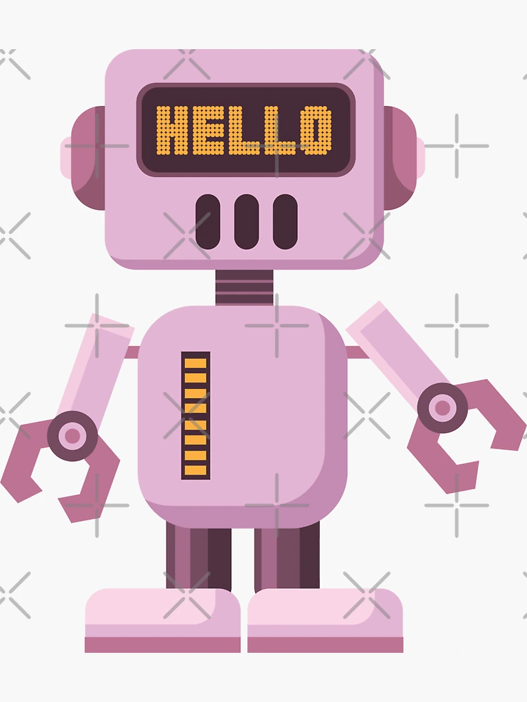 Robot Sticker for Sale by stickersbyaddis