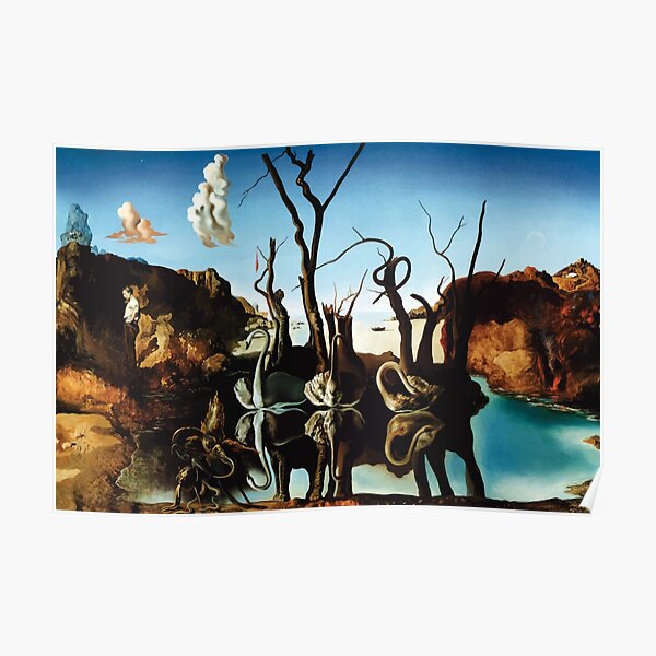 Salvador dali swans reflecting elephants