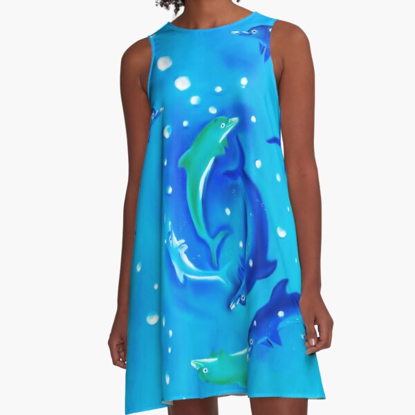 dolphin encounter A-Line Dress