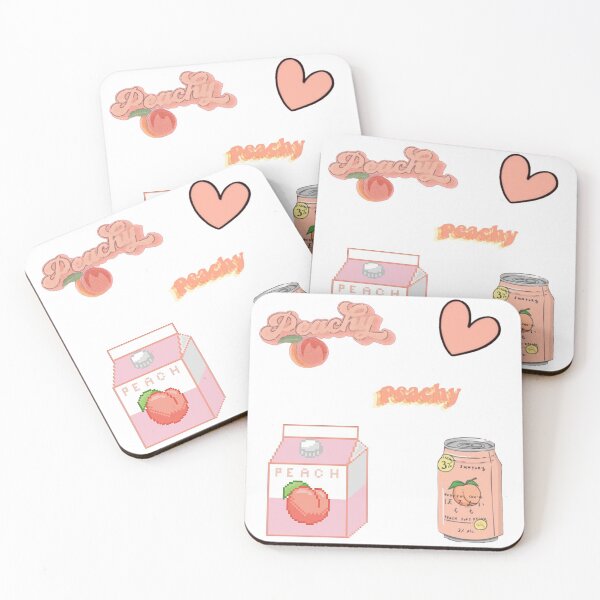 Item preview, Cute aesthetic peach sticker set  designed and sold by aesthetics4you.