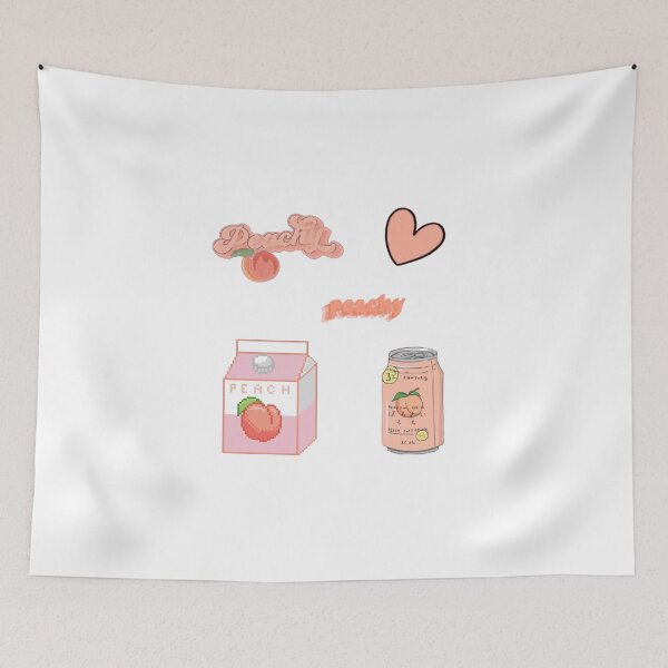 Item preview, Cute aesthetic peach sticker set  designed and sold by aesthetics4you.