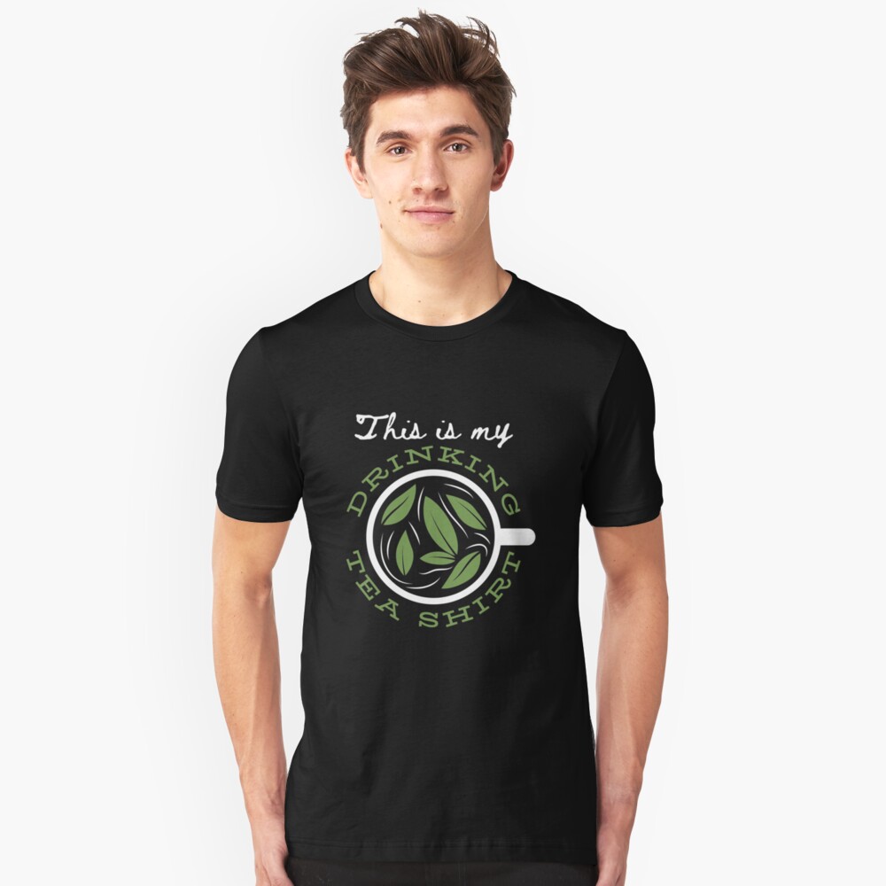 This Is My Drinking Tea Shirt - Funny Tea Pun Slim Fit T-Shirt