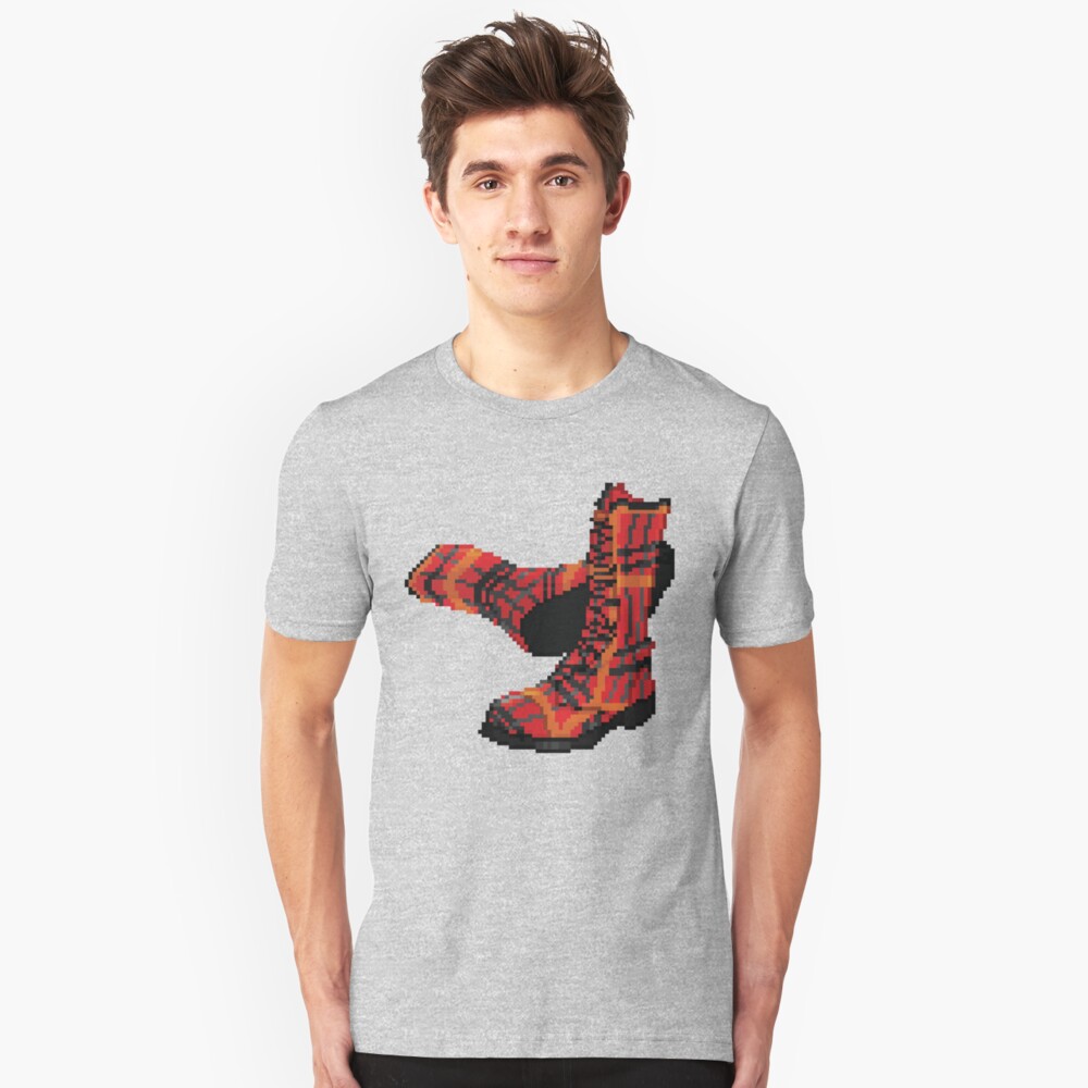 Rock Shoes - Pixel art Slim Fit T-Shirt