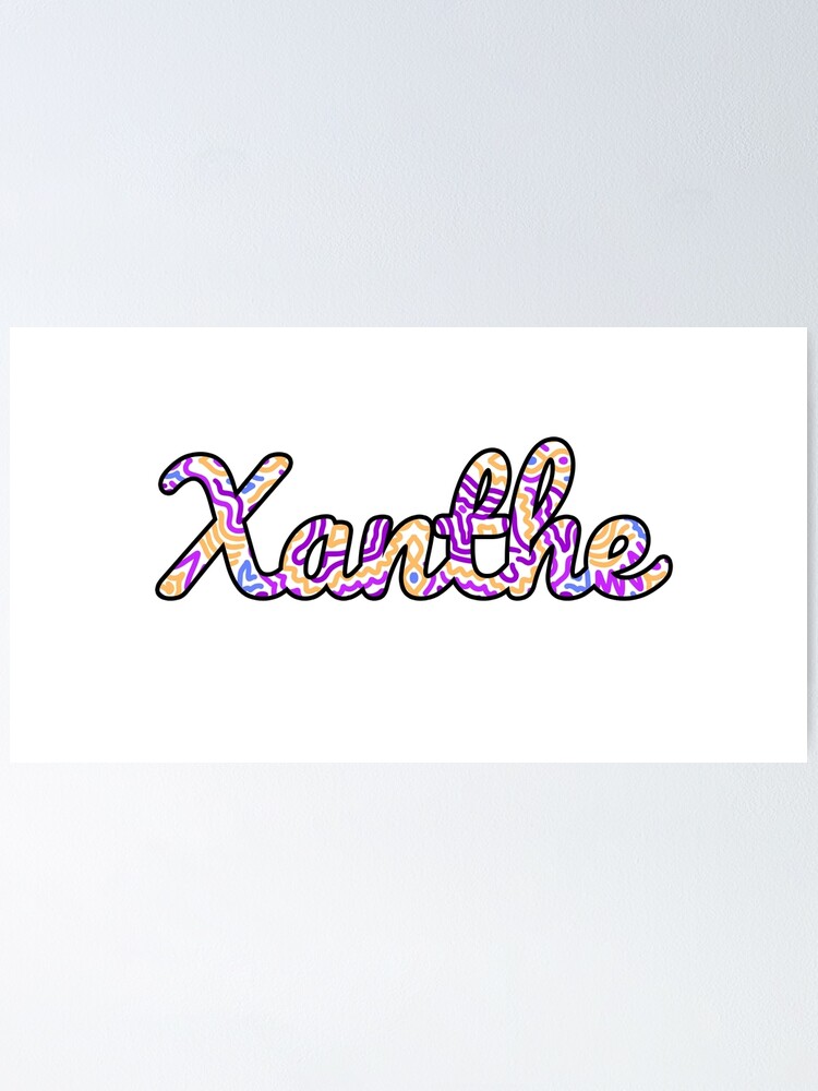 "Xanthe Handwritten Name" Poster by inknames Redbubble