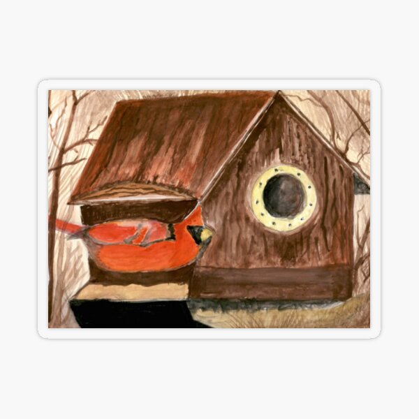 Bird's New House Transparent Sticker