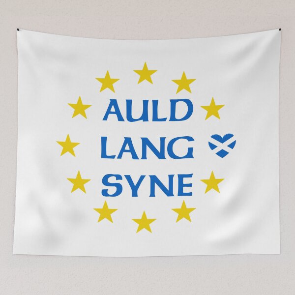 Item preview, Auld Lang Syne Scottish Saltire EU Flag designed and sold by CoolYule.