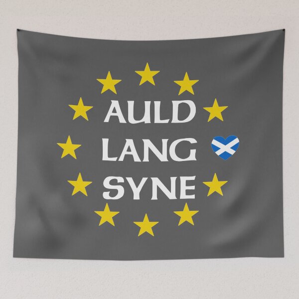 Item preview, Auld Lang Syne Scottish Saltire EU Flag designed and sold by CoolYule.