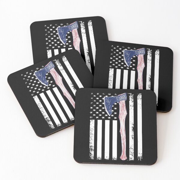 Item preview, Axe Throwing Vintage American Flag designed and sold by funnierthanthou.