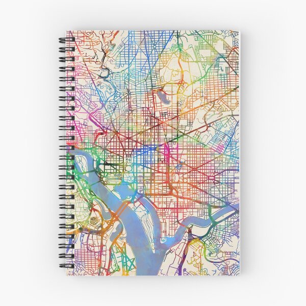 Item preview, Washington DC Street Map designed and sold by ArtPrints.