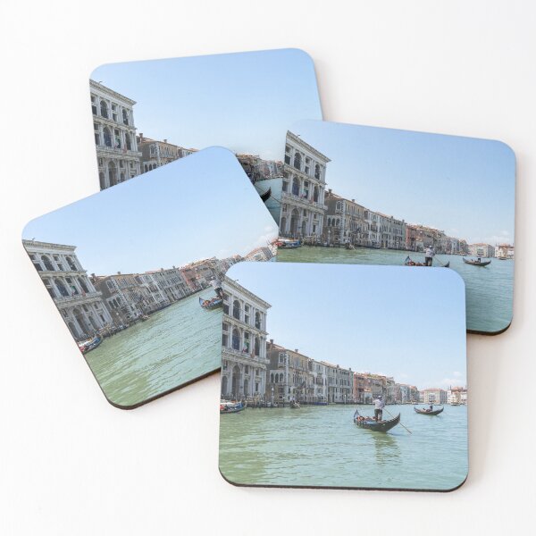 Item preview, Classic Venetian - Gondolas and Palaces on the Grand Canal in Silky Aquamarine designed and sold by Georgia Mizuleva.