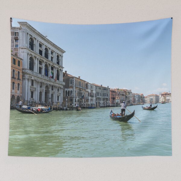 Item preview, Classic Venetian - Gondolas and Palaces on the Grand Canal in Silky Aquamarine designed and sold by Georgia Mizuleva.