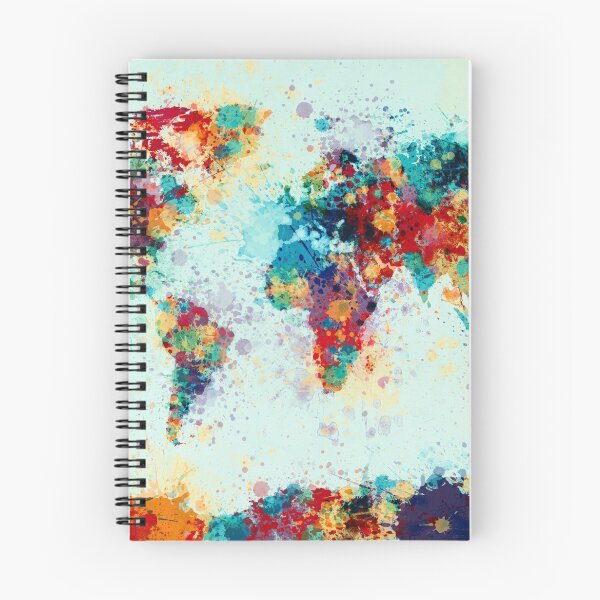 Item preview, World Map Paint Splashes designed and sold by ArtPrints.